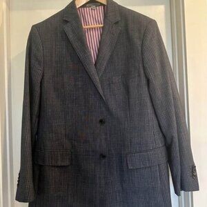Johnston & Murphy XL Blazer | Charcoal Plaid | Modern Professional